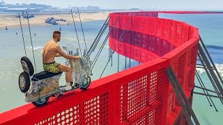 MEGA HARD PARKOUR TROLL DE LA MORT EN FAGGIO  GTA 5 ONLINE [upl. by Annelise]