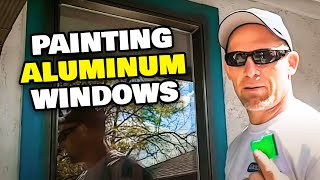 How To Paint Metal or Aluminum Windows Painting Aluminum Windows [upl. by Elbertine]