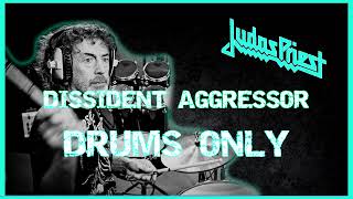 🥁 DRUMS ONLY  DISSIDENT AGGRESSOR  JUDAS PRIEST  SIMON PHILIPS [upl. by Laeria]