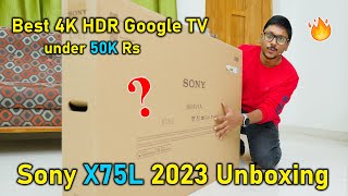 Masth 4K TV under 50K 😱 Sony X75L Google TV Unboxing 2023 [upl. by Kathye]