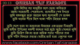 Amar Sonar Bangla  James  Prince Mahmud  Only Music From Karaoke  ForMusiciansToRearsTheSong [upl. by Ahsed]