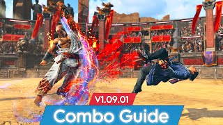 Heihachi Mishima New Max Damage Combo Guide  Patch V10901 [upl. by Ahseeyt]