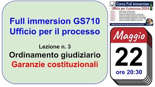 10 minuti di GS710 su Ordinamento giudiziario e garanzie costituzionali [upl. by Amikehs]