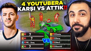 EKİPLE EN ZOR 4 YOUTUBERA KARŞI BÜYÜK VS İNTİKAM ALMAYA GELDİLER  PUBG MOBILE [upl. by Fishbein]