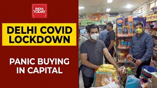 Amid Fear Of Covid Lockdown People Resort To Panic Buying In Delhi [upl. by Duyne]