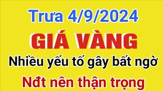 Giá vàng hôm nay 9999 trưa ngày 492024 GIÁ VÀNG MỚI NHẤT Bảng giá vàng sjc 9999 24k 18k [upl. by Airdnua]