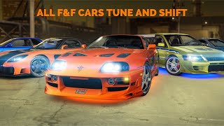 CSR2 ALL FAST AND FURIOUS CARS SHIFT PATTERN [upl. by Masera680]