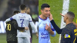 Ronaldo Shows Respect to Messi and PSG Players [upl. by Namien]