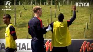 Great pass Rooney Ashley Cole sweet finish England training ahead vs Ireland [upl. by Myra]