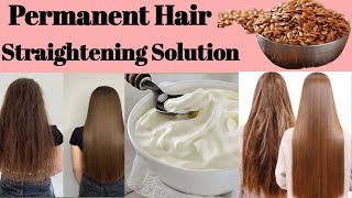 permanent Hair Straightening At Homekeratin treatment at home [upl. by Donielle]