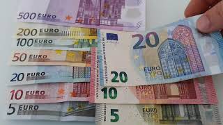 Euro banknotes old vs new [upl. by Nuajed]