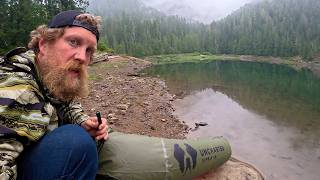 Pack Raft Catch amp Cook at Hike in Lake on the Olympic Peninsula Washington [upl. by Inacana743]