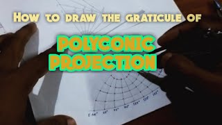 How to draw the graticule of Polyconic Projection in Hindisgrinformation548 [upl. by Neirbo]