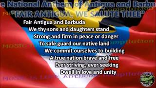 Antigua and Barbuda National Anthem FAIR ANTIGUA WE SALUTE THEE with music vocal and lyrics [upl. by Latsyc]