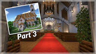 Minecraft How to Build a Medieval Church  Church Tutorial  Part 3 No Mods [upl. by Aitnic]