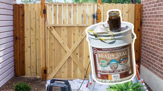 How to Stain a Fence with Ready Seal [upl. by Nosnor]