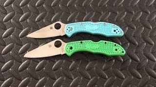 Spyderco Delica 4 vs Salt 2 [upl. by Bayless]