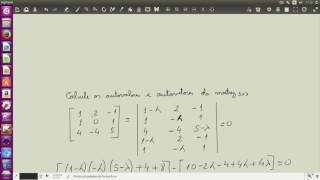 cálculo de autovalores e autovetores de uma matriz 3x3 [upl. by Caprice253]