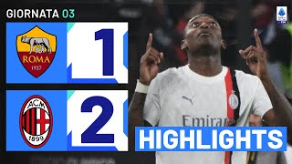 RomaMilan 12  Leao trascina i Rossoneri  Gol e Highlights  Serie A TIM 202324 [upl. by Animrelliug]