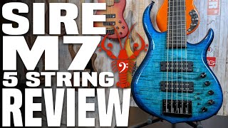 Sire M7 5 String Bass  Modern Flexibility and Style with Vintage Tone  LowEndLobster Review [upl. by Atiloj]