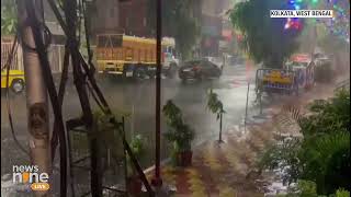 Cyclone Remal Landfall Heavy Rainfall Hits Kalighat Kolkata  News9 [upl. by Arbmahs]