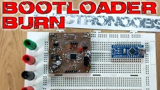 Burn bootloader to ATmega328p AU with Arduino NANO [upl. by Ancel]