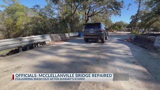 McClellanville bridge repaired after washout from Sundays storm [upl. by Winni]