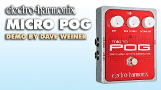 ElectroHarmonix Micro POG Polyphonic Octave Generator EHX Pedal Demo by Dave Weiner [upl. by Danice]