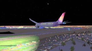 787 Night Landing at OHare XPlane 10 HD [upl. by Tebor]