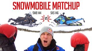 SNOWMOBILE MATCH UP 850 SWB 144 vs 850 SKS 146 [upl. by Yehudit]