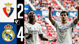 Osasuna 24 Real Madrid  HIGHLIGHTS  LaLiga 202324 [upl. by Sivehc]