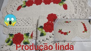 Jogo de banheiro bico rendado crochet vlog [upl. by Sousa]