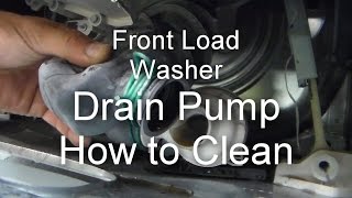 Front Load Washer Repair  Not Draining or Spinning  How to Unclog the Drain Pump [upl. by Pirbhai566]