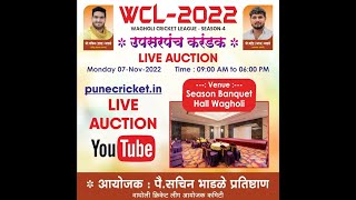 Wagholi Cricket League 2022  Upsarpanch Karandak  Live Auction [upl. by Teriann]