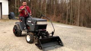 Lawn Tractor Front Scoop Review And Demonstration [upl. by Dahij]