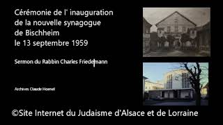 Inauguration de la synagogue de Bischheim le 13 septembre 1959 [upl. by Adriano319]