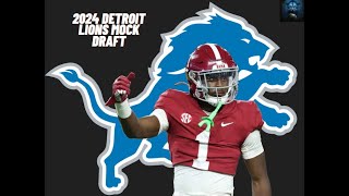 Detroit Lions 2024 7Round NFL Mock Draft [upl. by Rask]