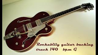 Rockabilly guitar backing track 140 bpm G [upl. by Nnyleuqaj]