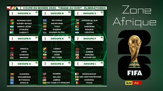 Tirage au sort des groupes pour les éliminatoires de la coupe du monde 2026  zone Afrique [upl. by Floro]