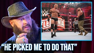 Braun Strowman On Beating Goldberg For The WWE Championship [upl. by Adelind]