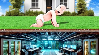 BABY FINDS SECRET BUNKER UNDER HOUSE  Whos Your Daddy [upl. by Aluino]