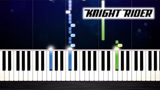 Knight Rider Theme  Piano Tutorial by PlutaX [upl. by Sasnak]