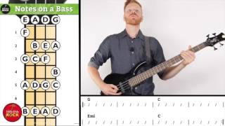 Bass Lesson Finding Notes on the Fretboard [upl. by Vivie]