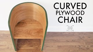 CURVED Plywood Chair Using BENDABLE PLYWOOD and Veneer [upl. by Adham]