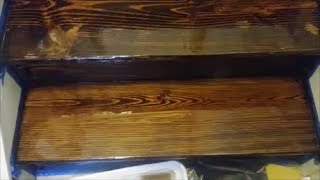 How to apply Polyurethane on hardwood stairs  Bubble Free  do It Yourself [upl. by Magdaia]