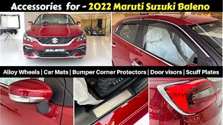 Accessories for 2022 Baleno with Prices  Most Detailed Video [upl. by Bishop]