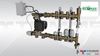 Montaj distribuitor si grup amestec incalzire in pardoseala  Tiemme [upl. by Poppas]