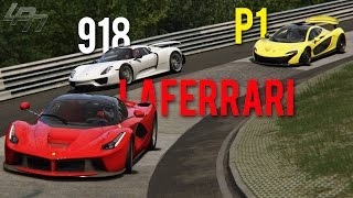 LAFERRARI vs 918 vs P1  ASSETTO CORSA mit rAii amp Dookie [upl. by Nagol]