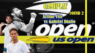 Arthur Fils vs Gabriel Diallo 🏆 ⚽ US Open 08292024 🎮 gameplay AO 2 [upl. by Morehouse682]