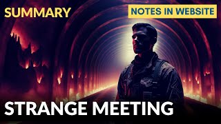 Strange Meeting by Wilfred Owen  Summary in English [upl. by Darum]